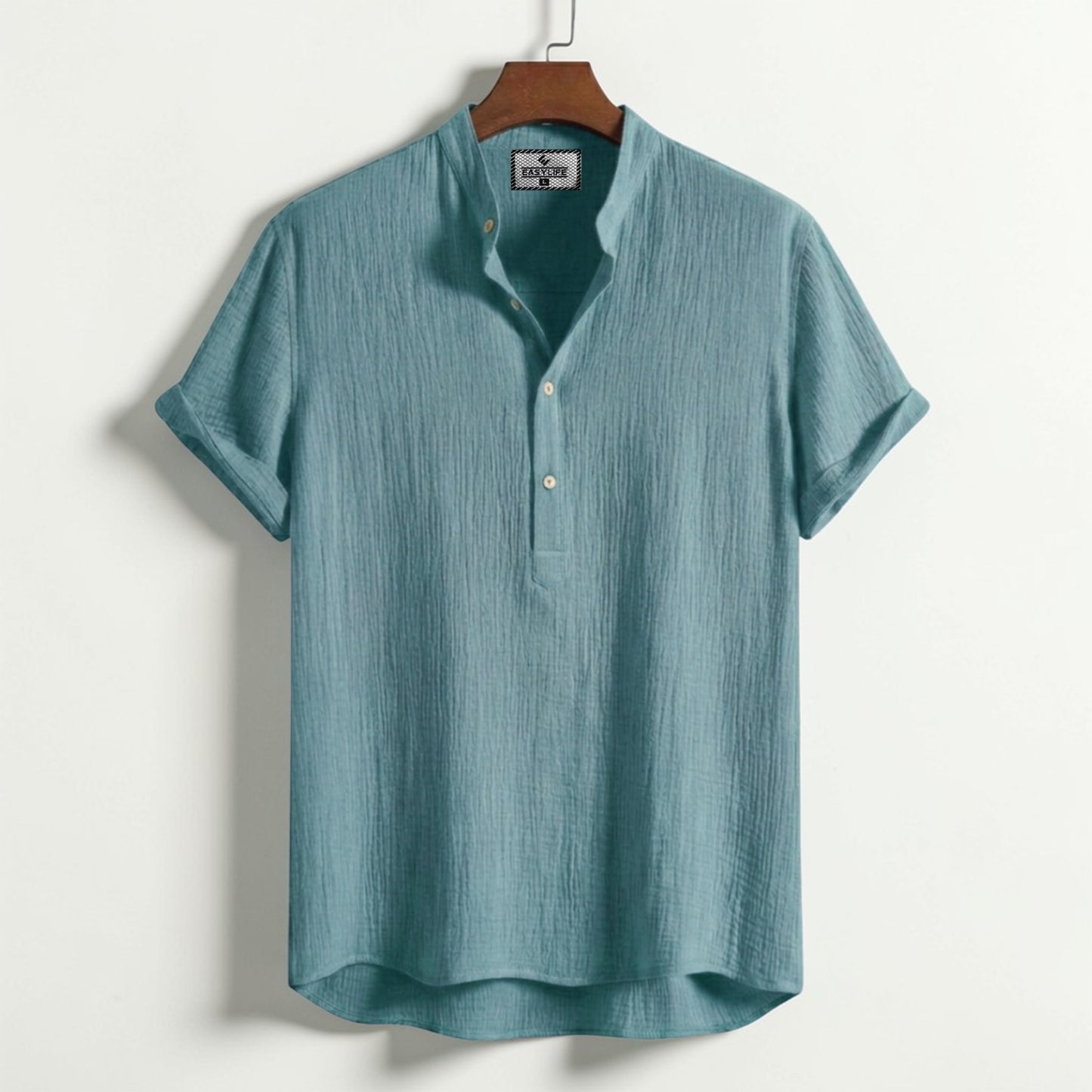 China Cotton Half Sleeve Katua - Sea Green