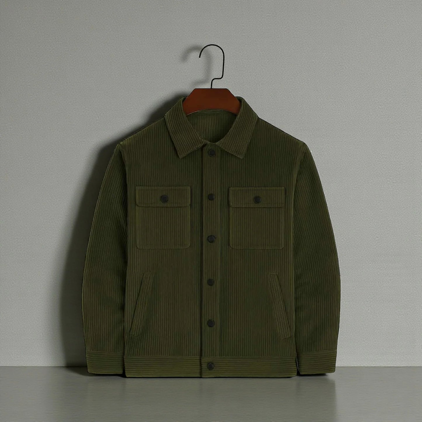 Men's Corduroy Light Weight Jackets - Olive