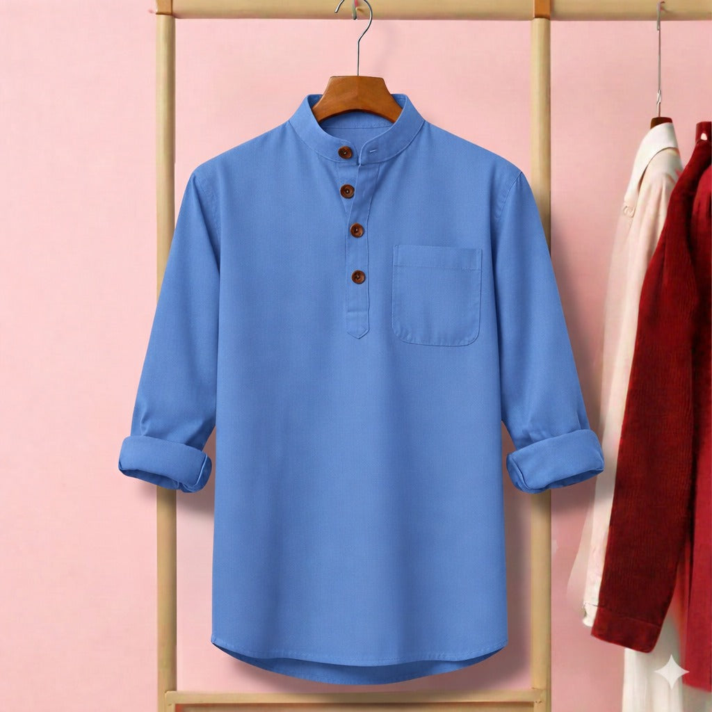 Heritage Soft Cotton Katua - Sky Blue