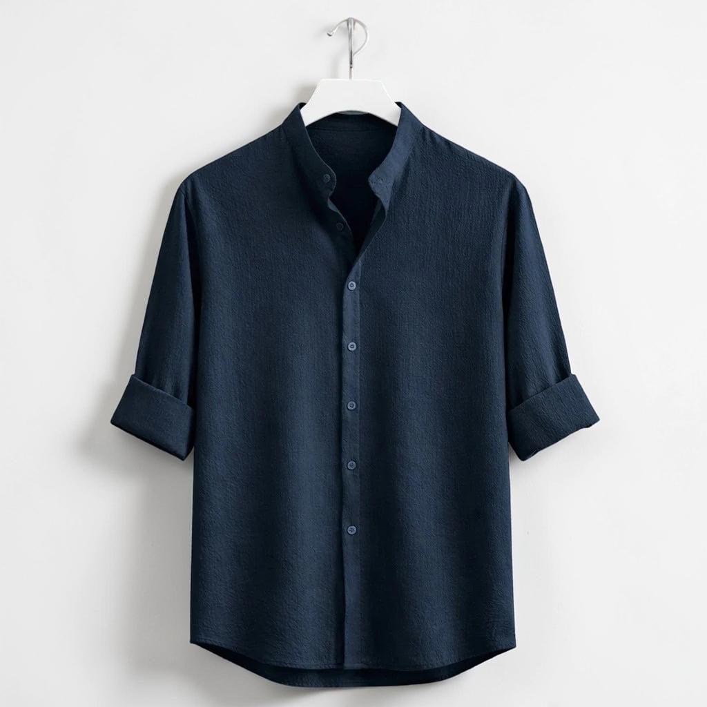Band Collar Zafran Shirt
