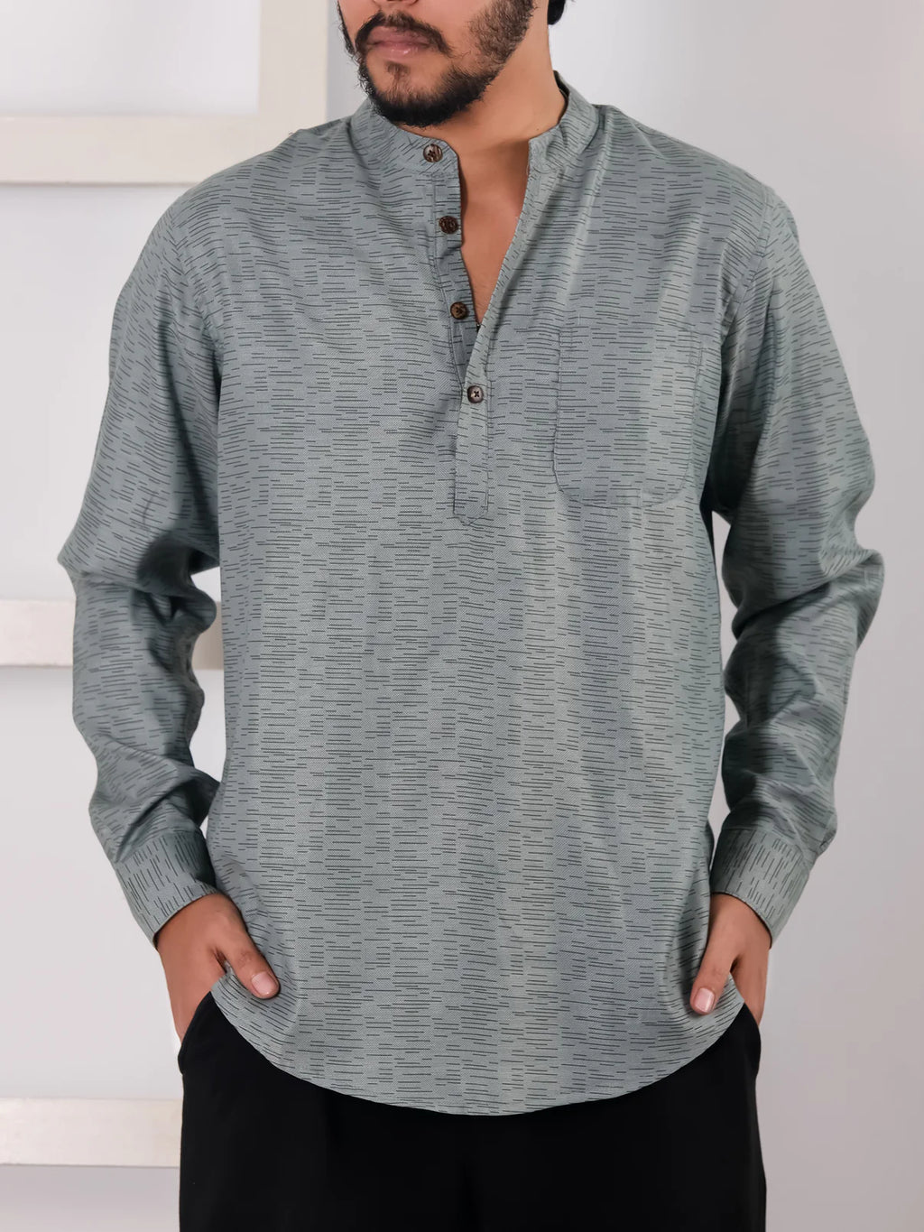 Remi Cotton Katua - Sea Green Pattern