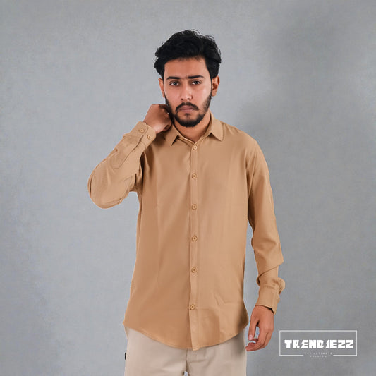 Cherry Cotton Full Sleeve Shirt - Khaki