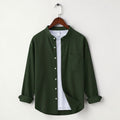 Bend collar full sleeve casual shirt - Green