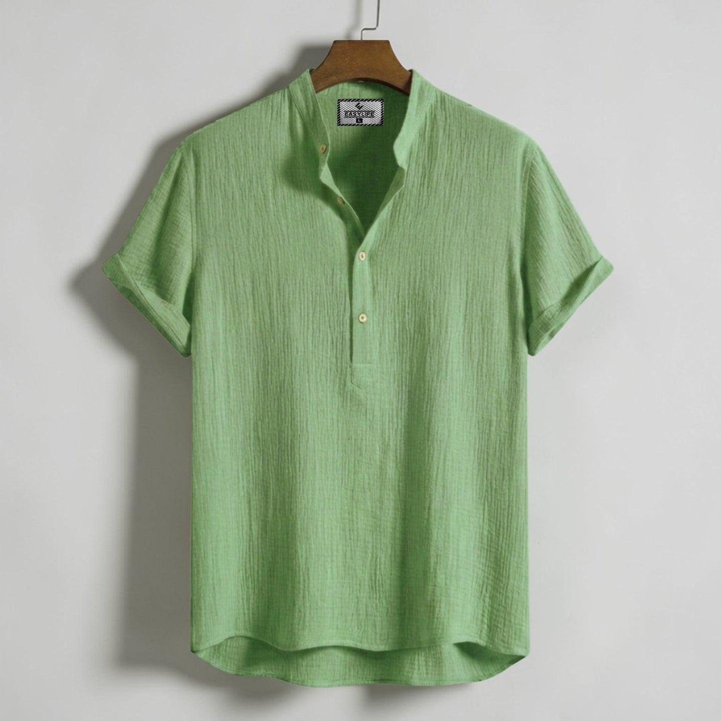 China Cotton Half Sleeve Katua - Lime