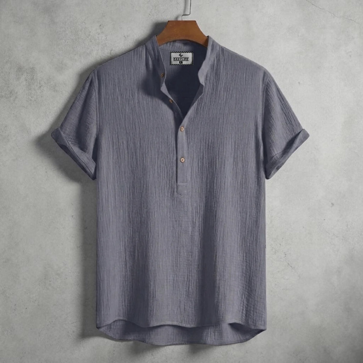 China Cotton Half Sleeve Katua - Ash