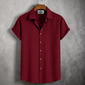 Zafran Half Sleeve Shirt - Men's Maroon