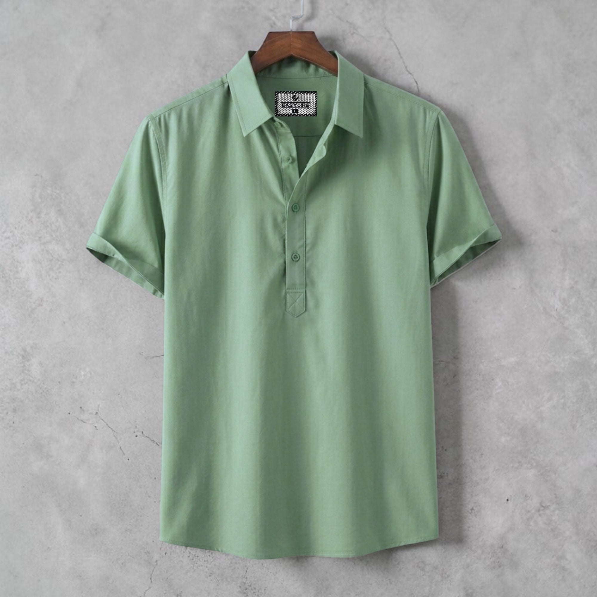 Premium Half Sleeve Cotton Katua - Lemon