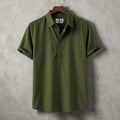 Premium Half Sleeve Cotton Katua - Olive