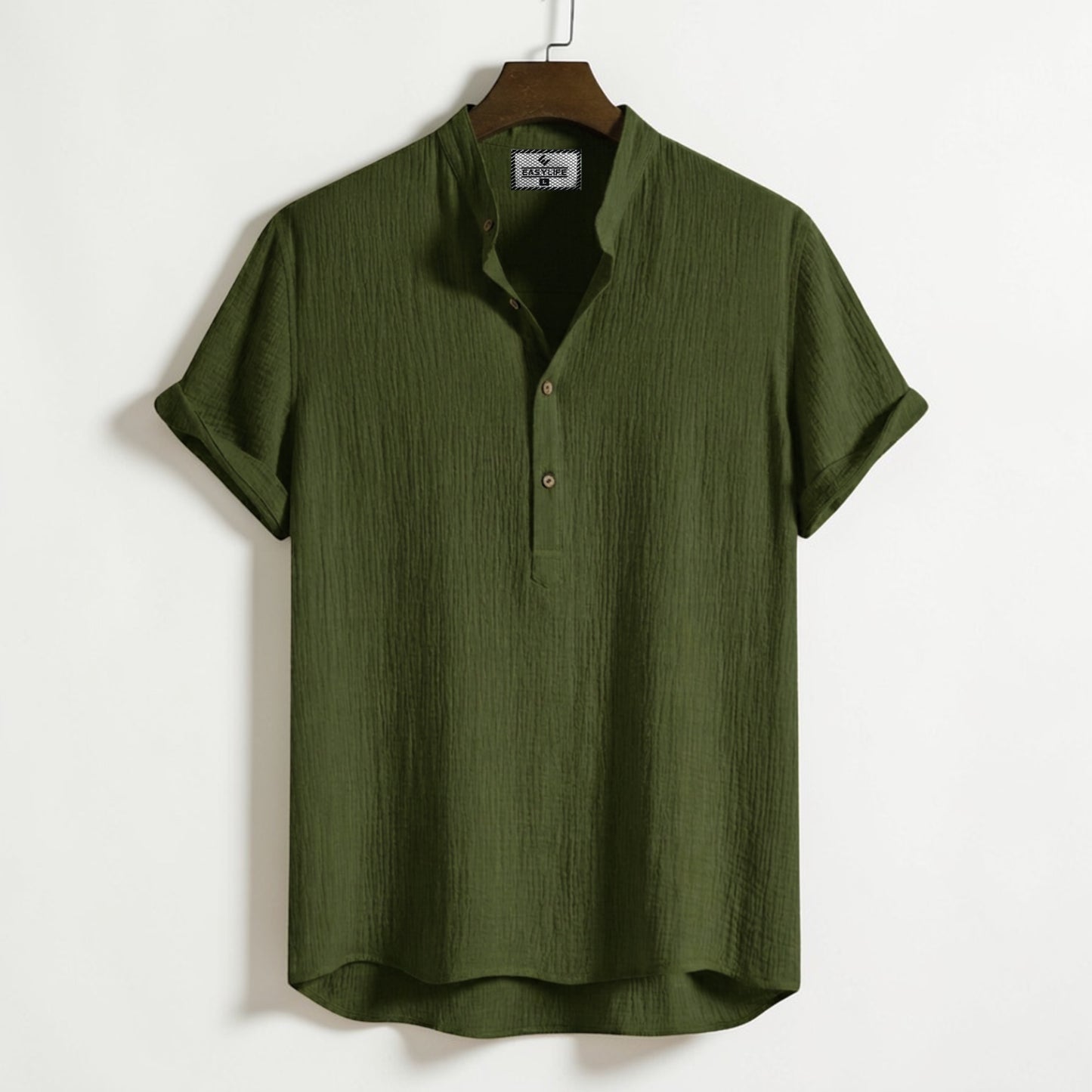 China Cotton Half Sleeve Katua -Olive