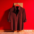 Luxury Full Sleeve Katua - Men's Maroon