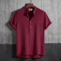 China Cotton Half Sleeve Katua - Men's Maroon