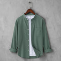 Bend collar full sleeve casual shirt - See Green