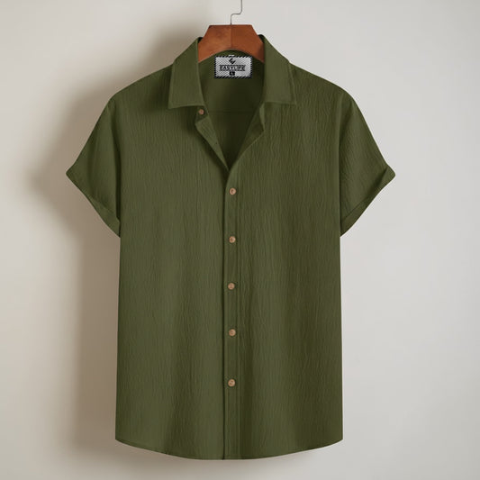 Zafran Half Sleeve Shirt - Olive