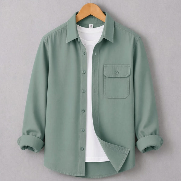 Single Pocket Casual Shirt - Sea Green
