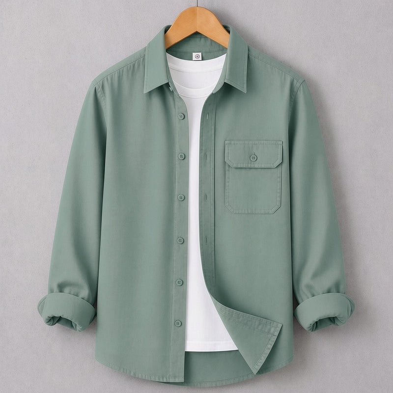 Single Pocket Casual Shirt - Sea Green