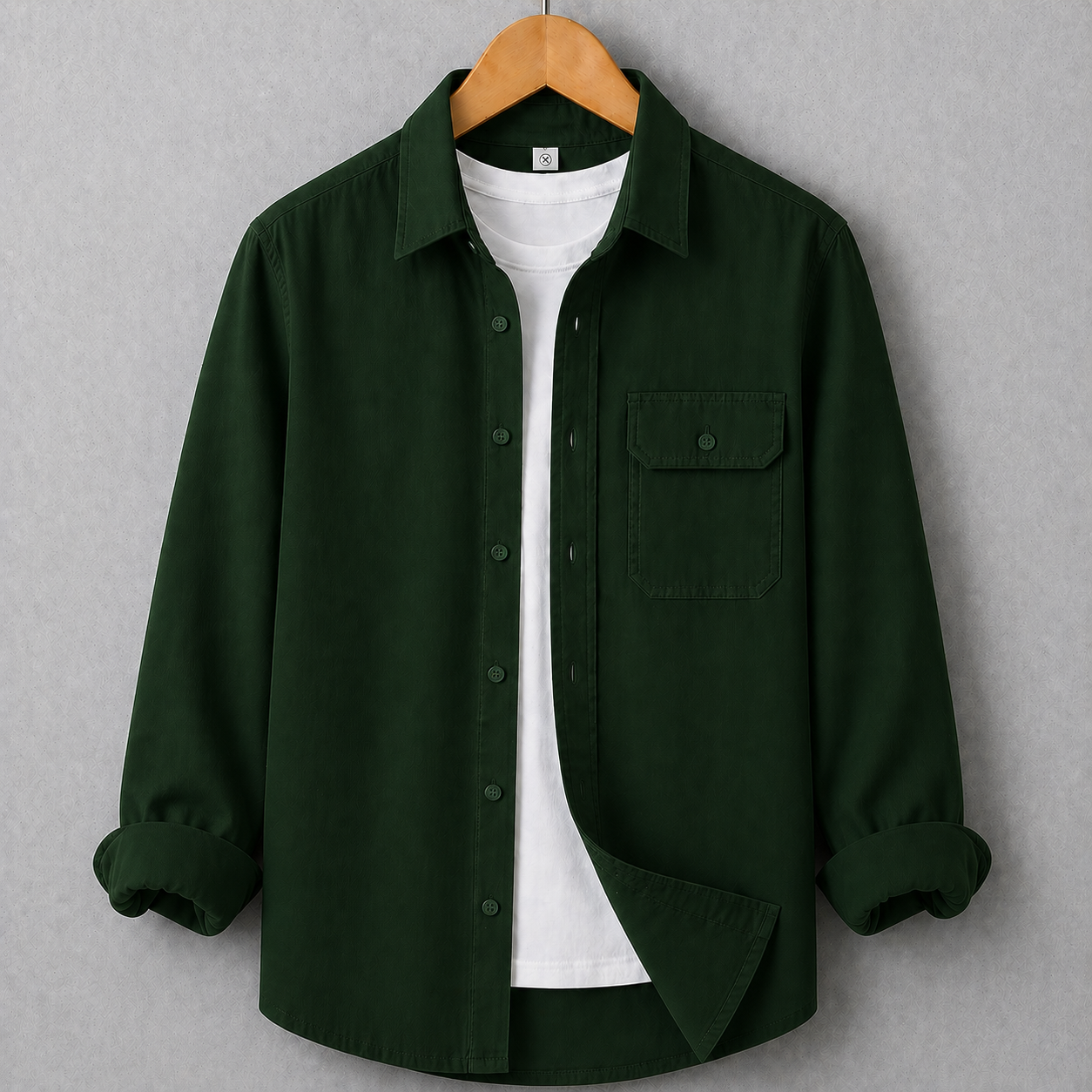 Single Pocket Casual Shirt - Green
