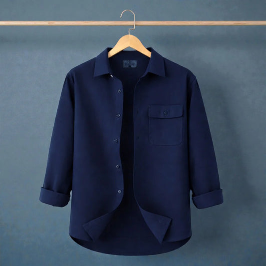 Premium Heritage Full Sleeve Shirt - Navy Blue