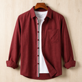 Contrast Placket Full Sleeve Shirt - Maroon