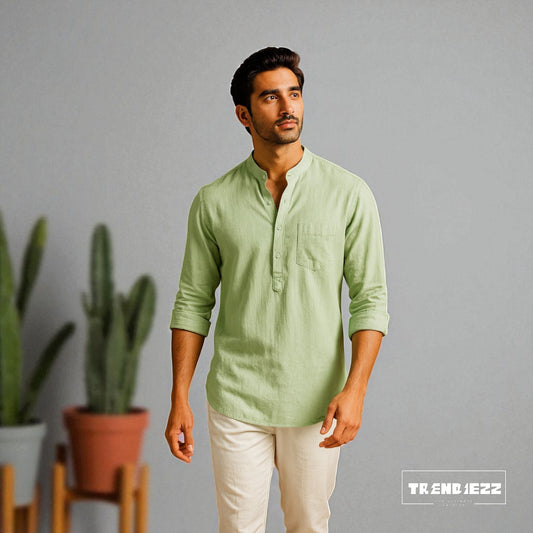 Luxury Full Sleeve Katua - Light Lemon