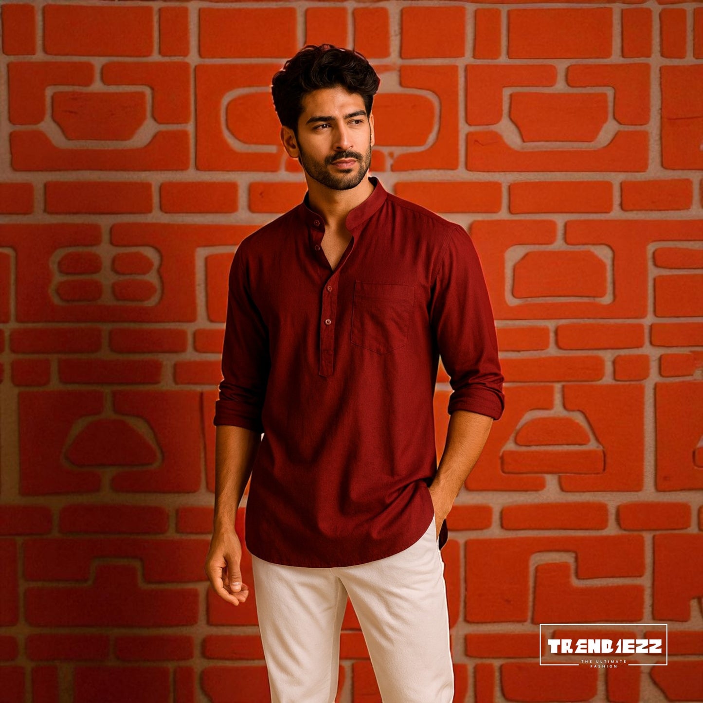 Luxury Full Sleeve Katua - Men's Marron