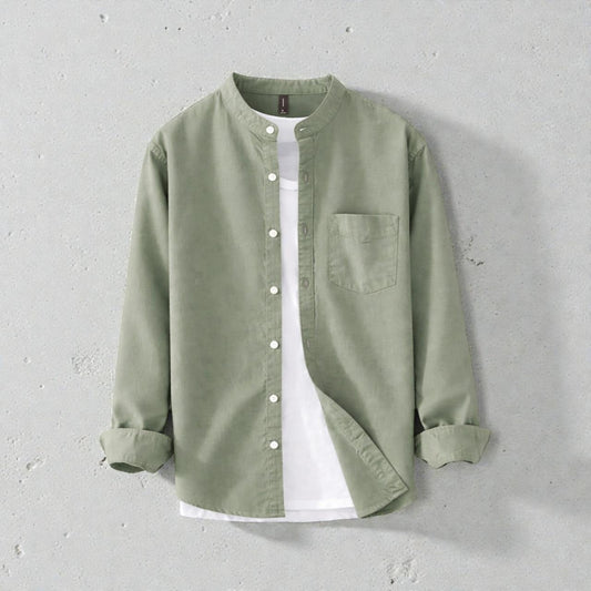 Bend collar full sleeve casual shirt Light Lemon