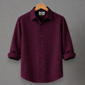 Premium Zafran Full Sleeve Shirt - Maroon