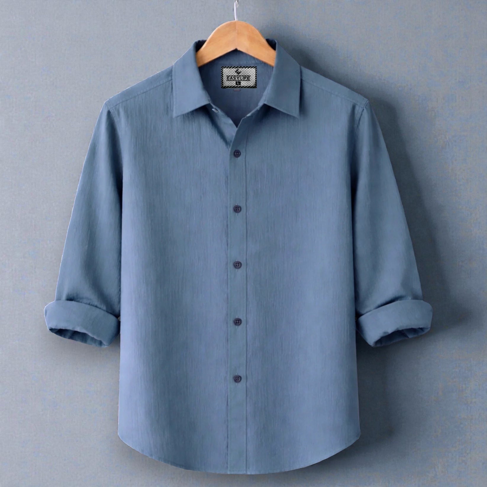 Premium Zafran Full Sleeve Shirt - Light Sky