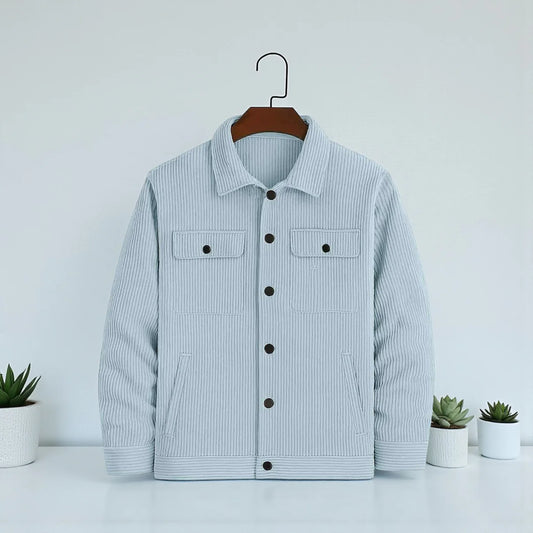 Men's Corduroy Light Weight Jackets - Light Sky Blue