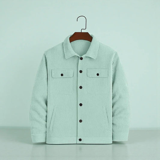 Men's Corduroy Light Weight Jackets - Light Moss Green