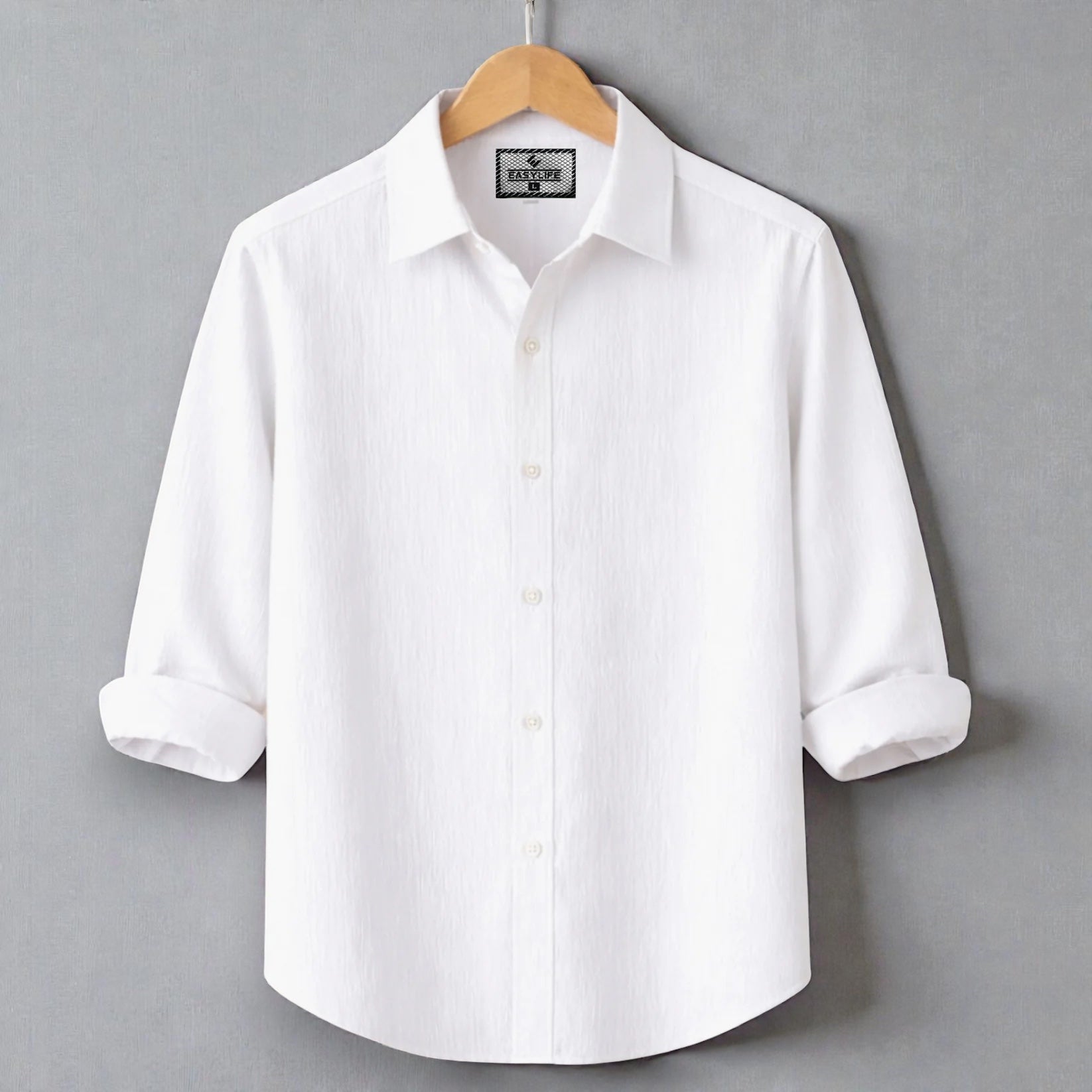 Premium Zafran Full Sleeve Shirt -  White