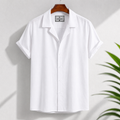 Cuban Half Sleeve Shirt - White