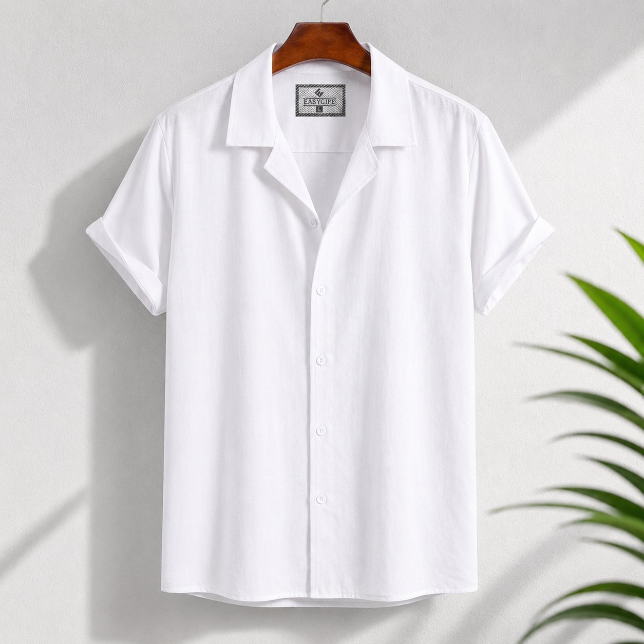 Cuban Half Sleeve Shirt - White
