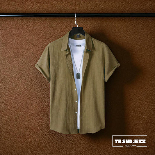 Viscox Half Sleeve Shirt- Coffee