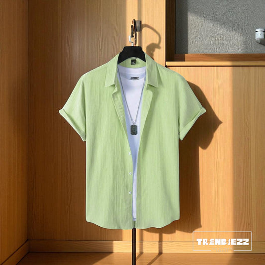 Viscox Half Sleeve Shirt- Light Lemon