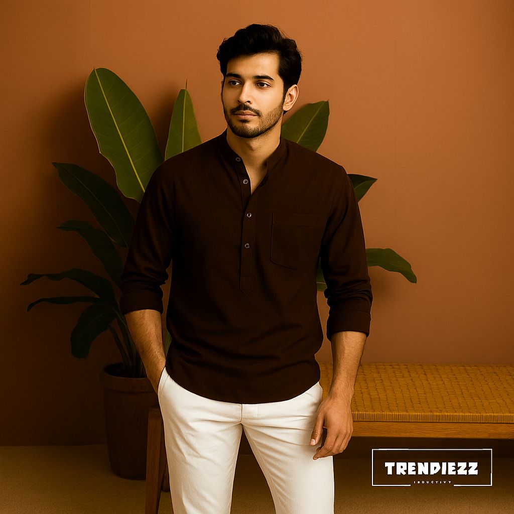 Luxury Full Sleeve Katua - Dark Coffee