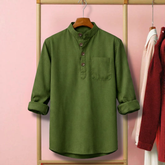 Heritage Soft Cotton Katua - Olive