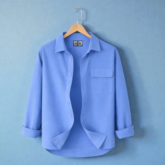 Premium Heritage Full Sleeve Shirt - Sky Blue