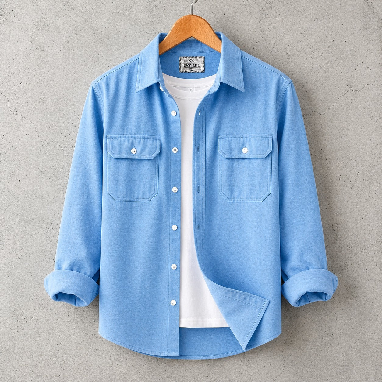 Full Sleeve Casual Shirt - Sky Blue