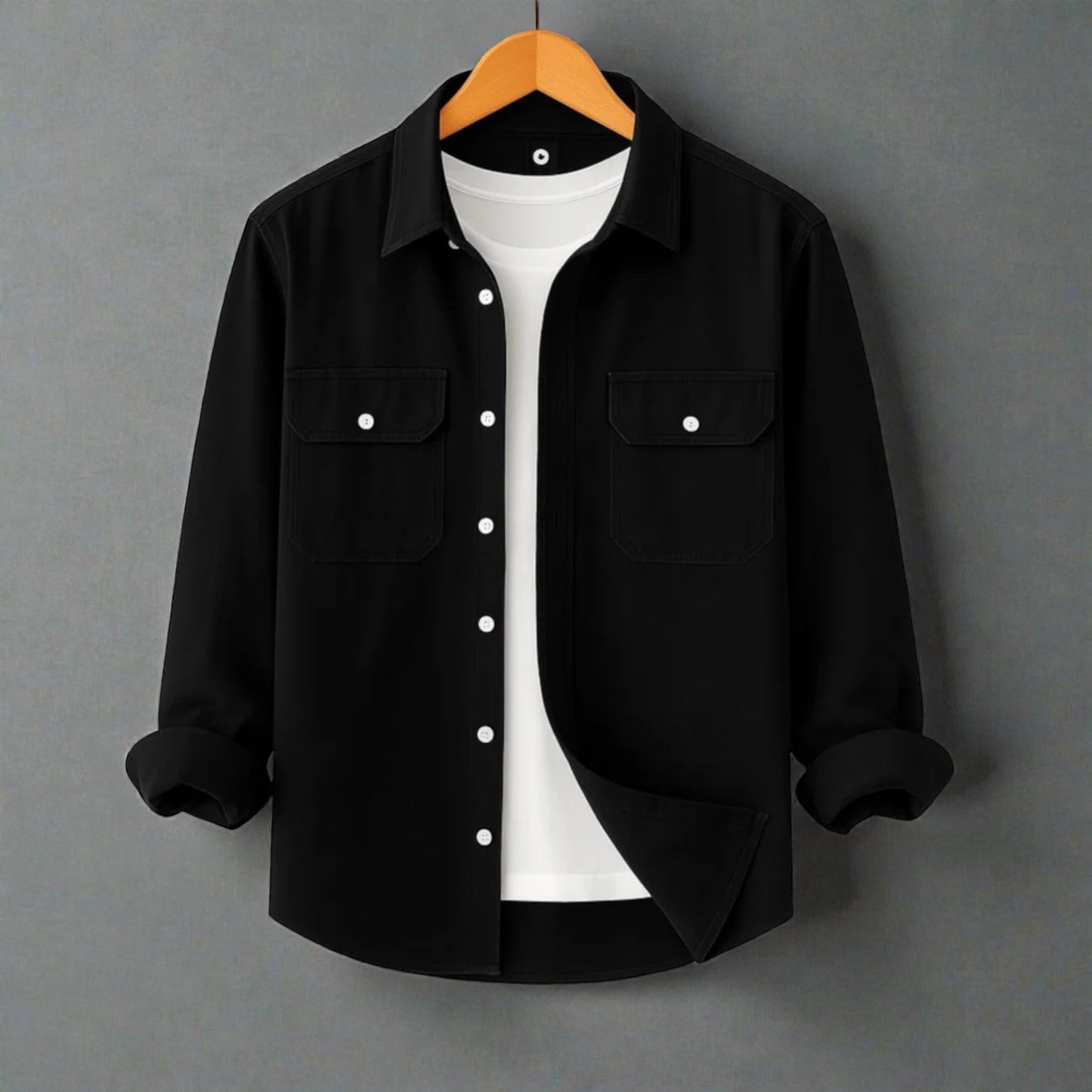 Full Sleeve Casual Shirt For Men - Black