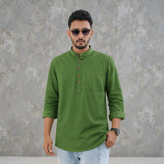 Heritage Soft Cotton Katua - Olive