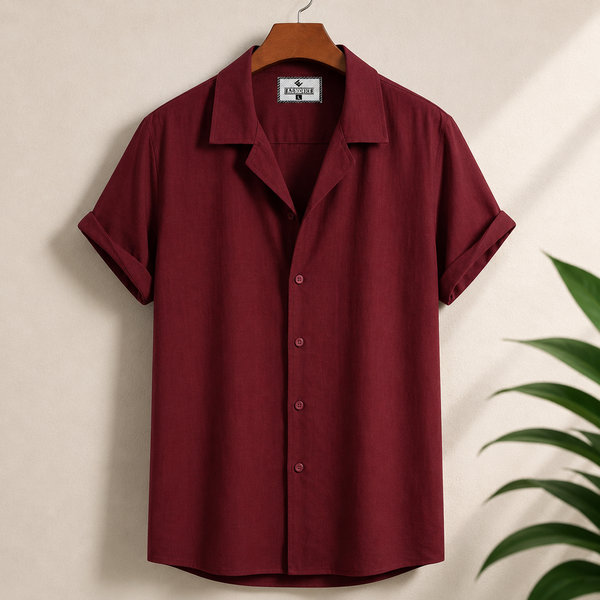 Cuban Half Sleeve - Men's Maroon